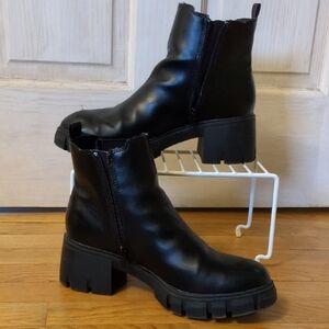 Madden Girl Black Combat Boots